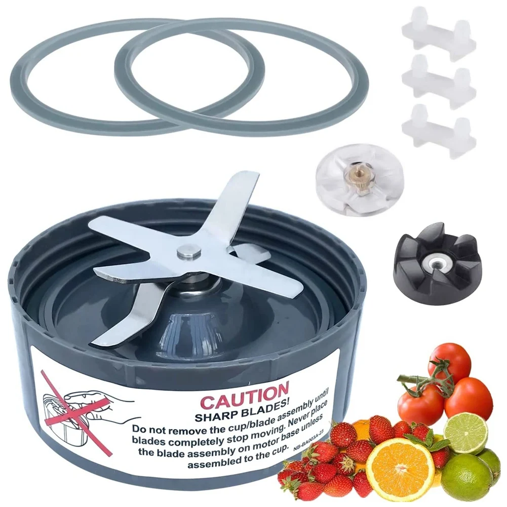 for NutriBullet Blender Blade Parts for 600W 900W Blender Including Extractor Blade Gasket Shock Pad and Gear