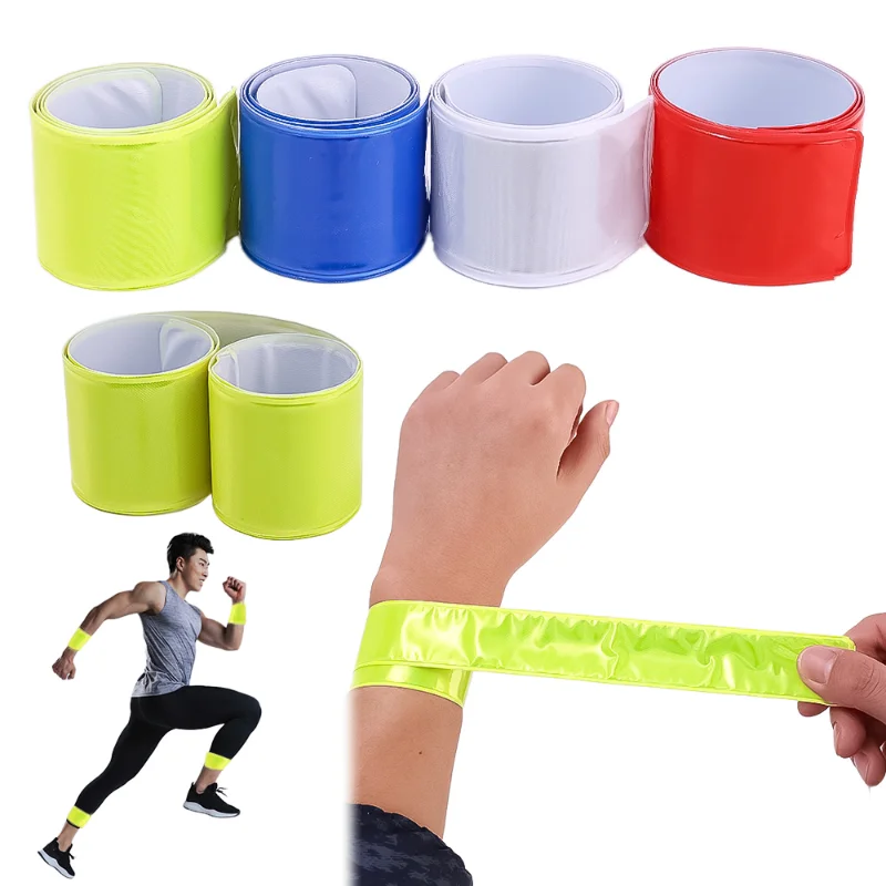 1PC Reflective Bands Armband Wristband Ankle Leg Strap Safety Reflector Tape Strap for Night Jogging Walking Biking Accessories