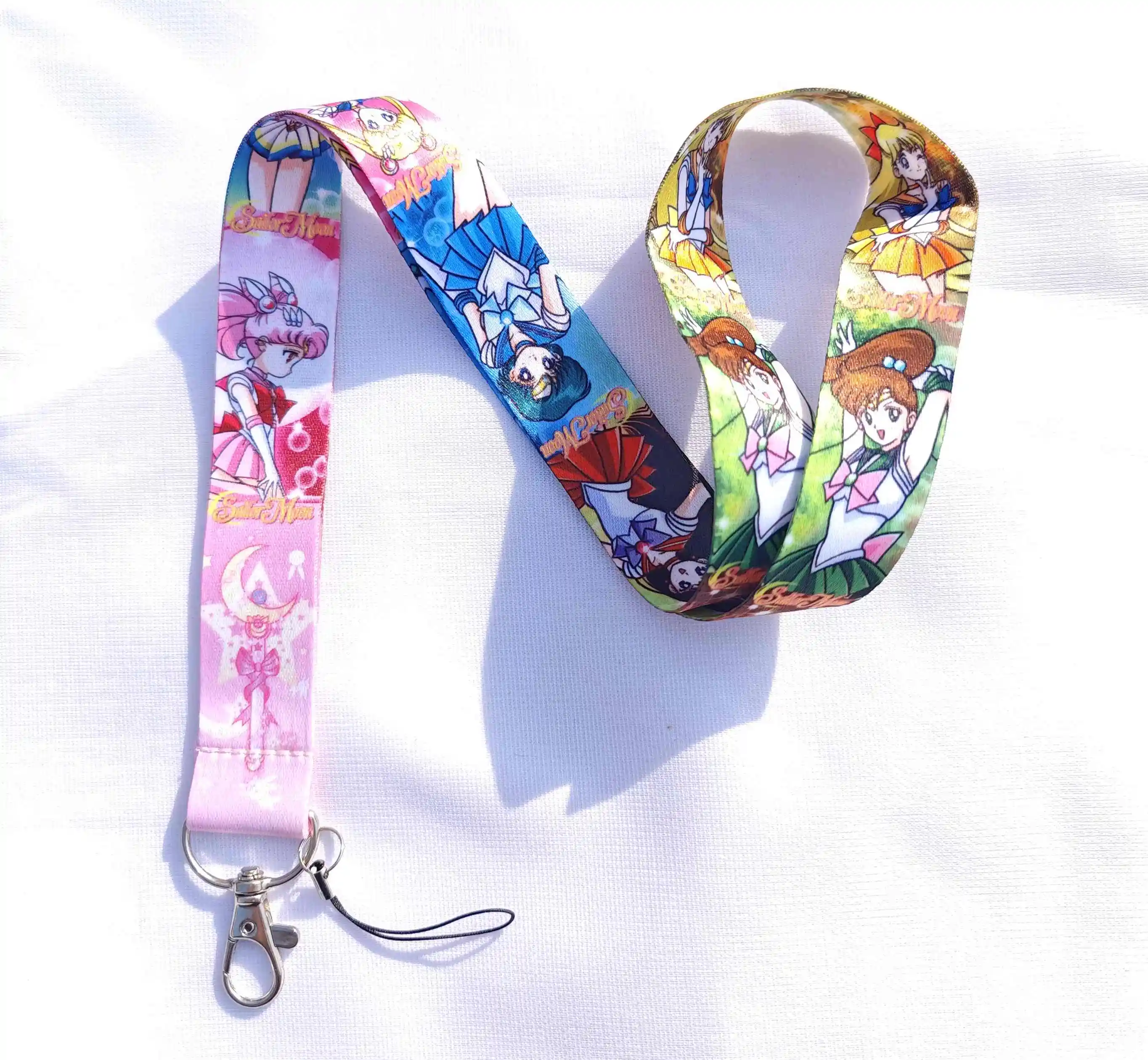 Wholesale POP MART Sailor Moon Key Lanyard ID Badge Holders Animal Phone Neck Straps with Keyring Phone Accessories