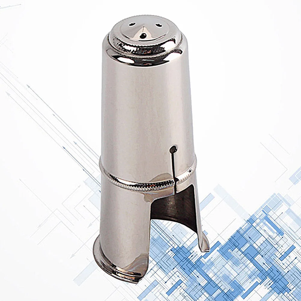 

84Mm Silver Saxophone Cap Protective Metal Mouthpiece Cover for Tenor Instrument C53c Size L Fits 84Mm Pure Tone Protection Easy