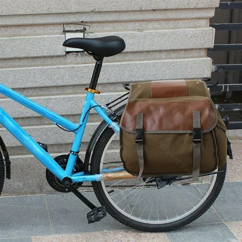 Bolsa de alforja impermeable para bicicletas de 40L para portaequipajes trasero, portaequipajes para bicicletas, bolsa de alforja para ciclismo de doble maletero