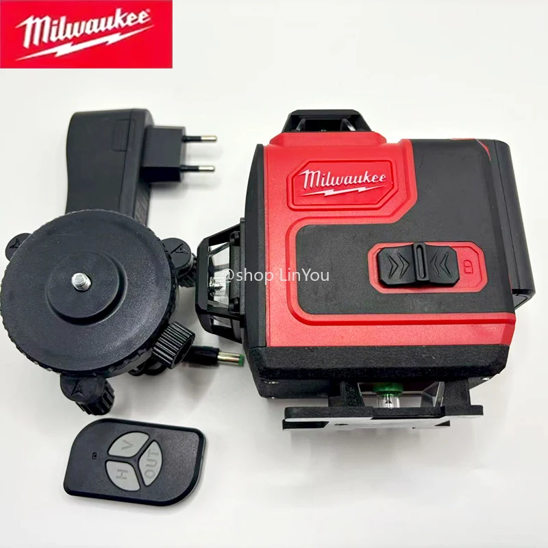 Milwaukee nível laser verde 16 linhas 4d autonivelante 360 horizontal e vertical feixe de nível laser super poderoso