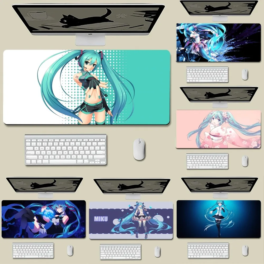 Cartoon H-Hatsune M-Miku Mousepad New Arrivals Large Gaming Mousepad L XL XXL Gamer Mouse Pad Size For Keyboards Mat