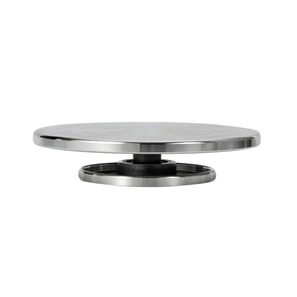 Aluminum Alloy Pottery Turntable For Sculptures Models Cakes And More Double Sided Rotating Base For 360 Degree Access