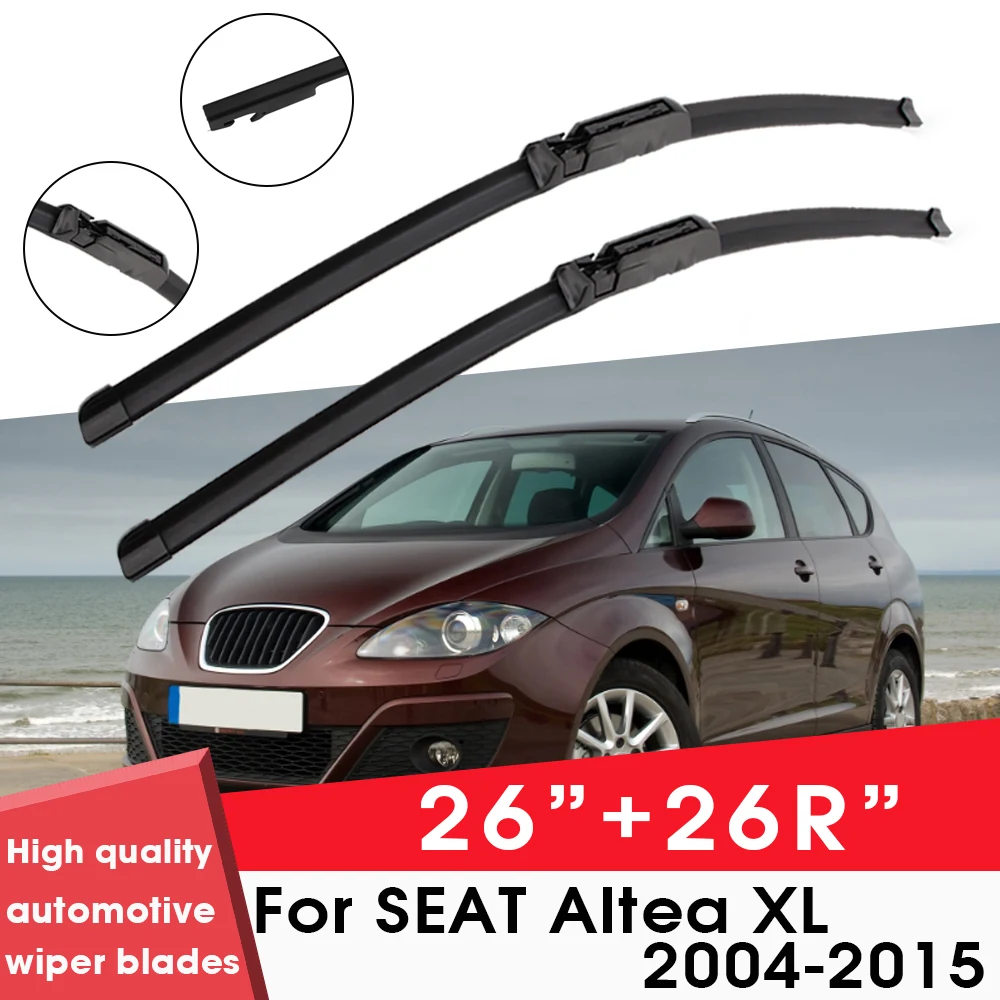 Car Wiper Blade Front Window Windshield Rubber Silicon Gel Refill Wiper For Seat Altea XL 2004-2015 26\