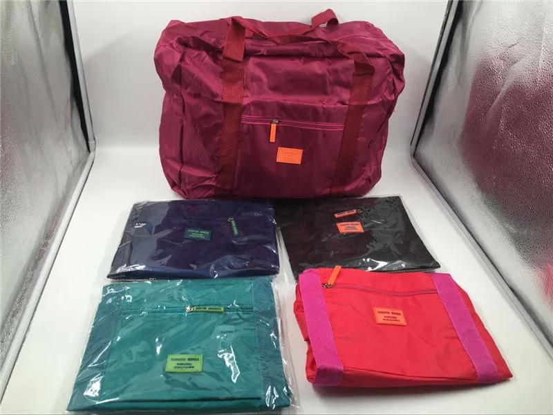 패션 방수 대용량 나일론 접이식 가방 남녀 공용, 여행 가방