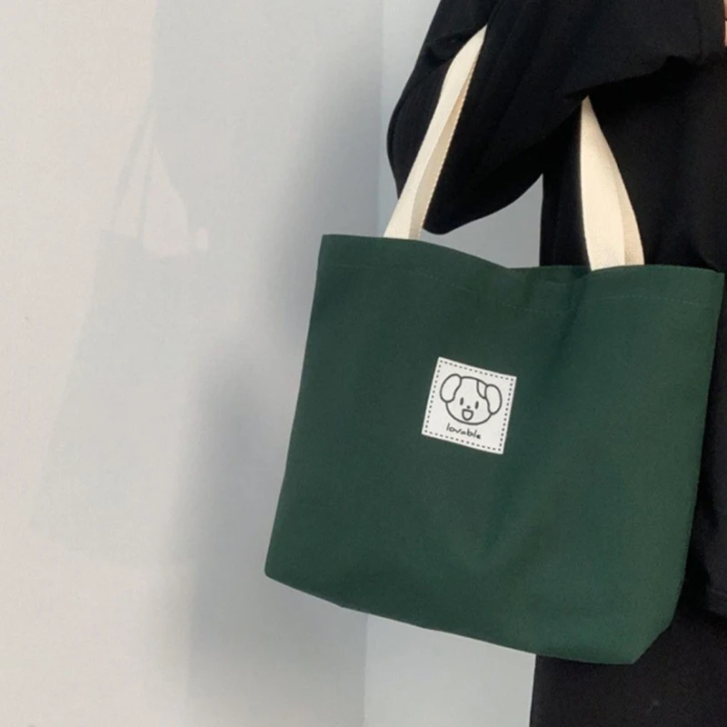 Borsa di tela borsa a tracolla semplice di grande capacità da donna borsa da pendolarismo