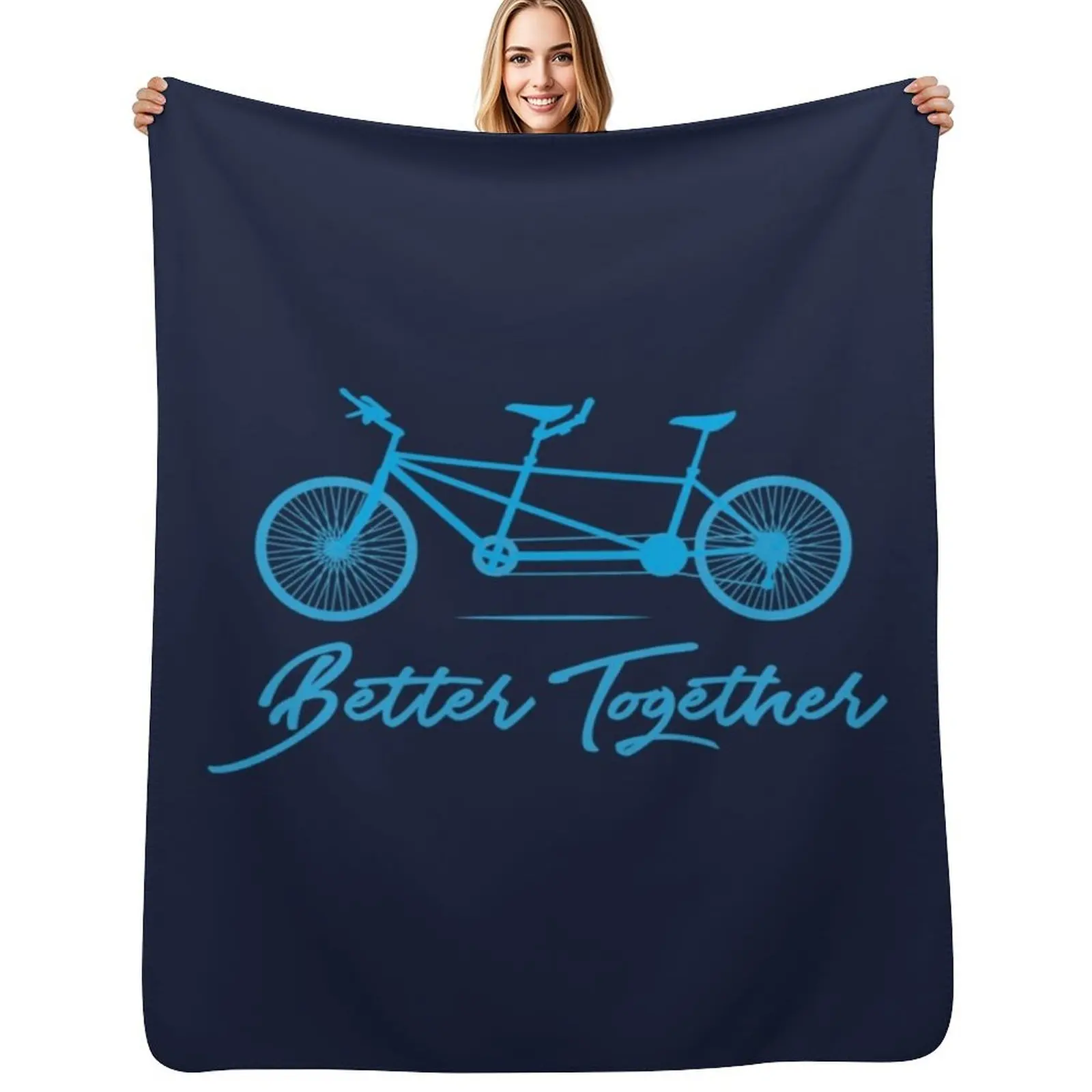 Tandem Bike Better Together Bicycle Design Throw Blanket Comforter christmas decoration Moving Decorative Beds Summer Blankets