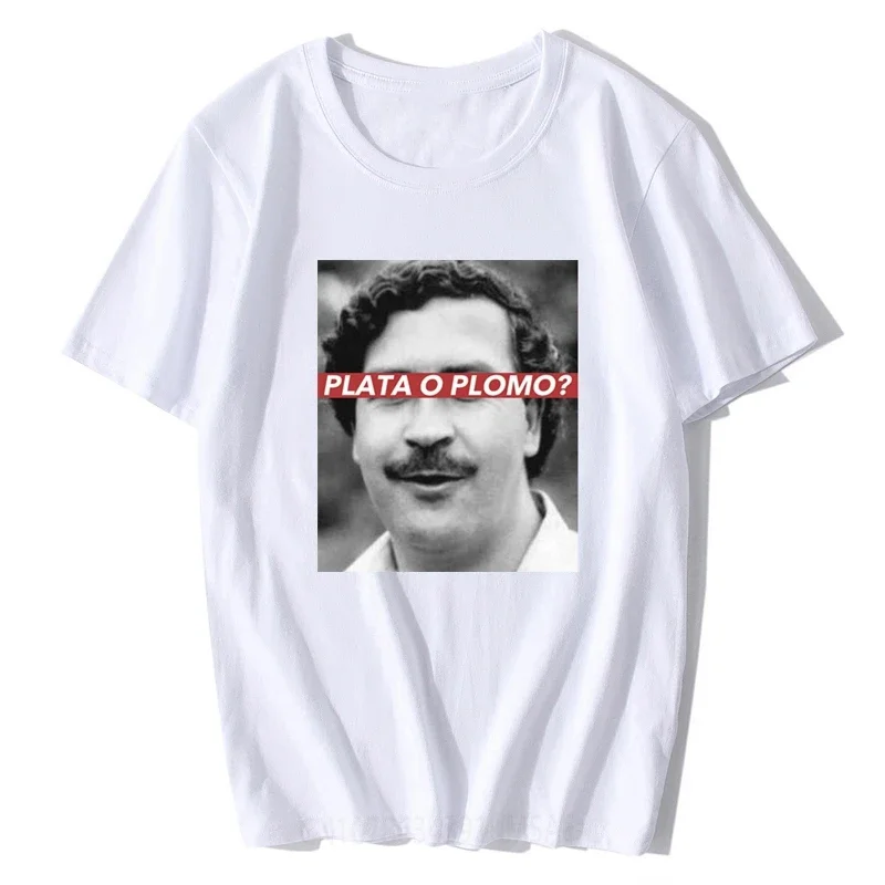 Pablo Escobar Plata O Plomo Men T Shirt DropShipping Cotton Hip Hop O-Neck Tees Tops Short Sleeve Clothes for Men