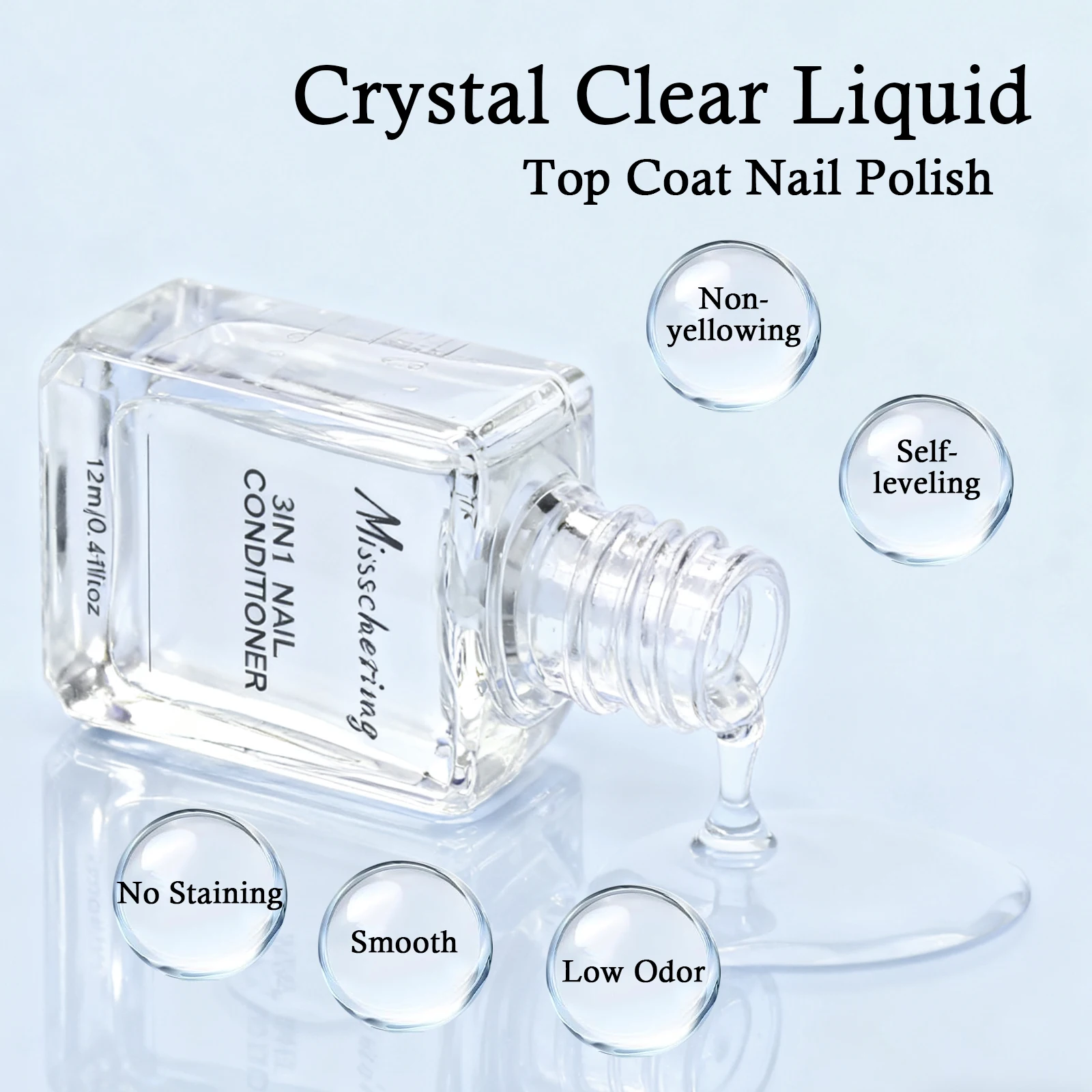 Acondicionador de uñas 3 en 1, 12ML, transparente, Natural, de secado rápido, aceite para el cuidado de las uñas, tratamiento artístico, acabado de manicura