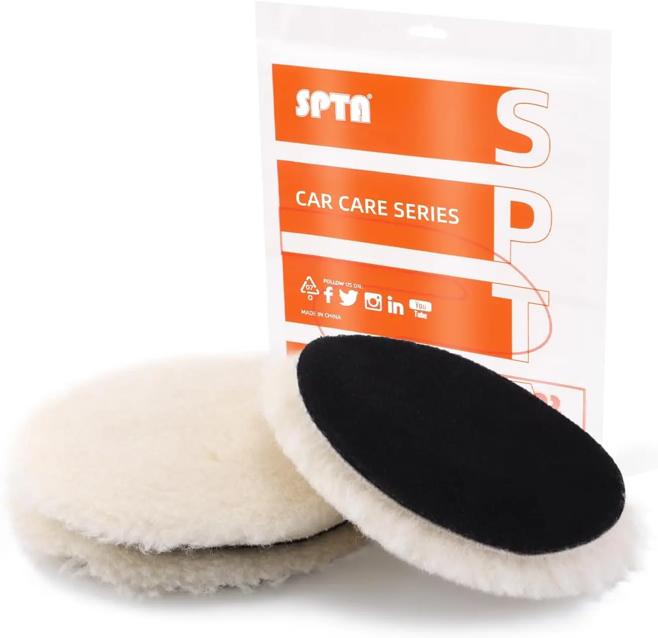 

3Pcs 5 Inch Wool Buffing Pads for 5 Inch Car Polisher - Compounding, Polishing, Buffing Wheels