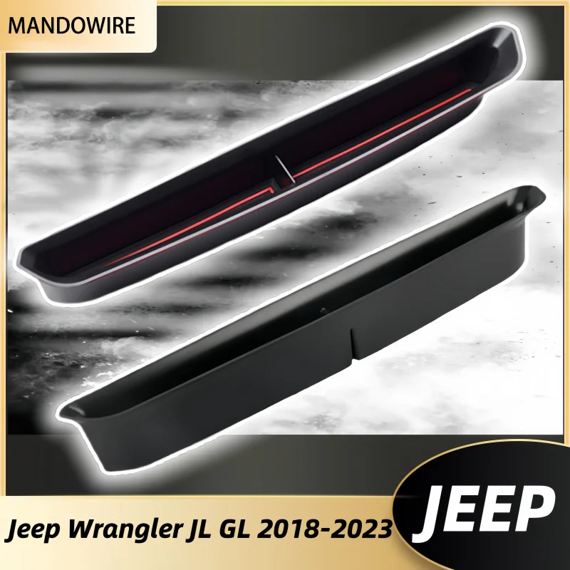 

For Jeep Wrangler JL GL 2018-2023 LHD Car Passenger Storage Tray Organizer Grab Handle Box Door Interior Accessories