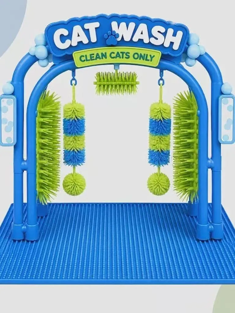 Innovative Personalized  Wash Station Interactive  Toy Promotes Pet Interaction E-TPU Material Suitable for Young Kittens