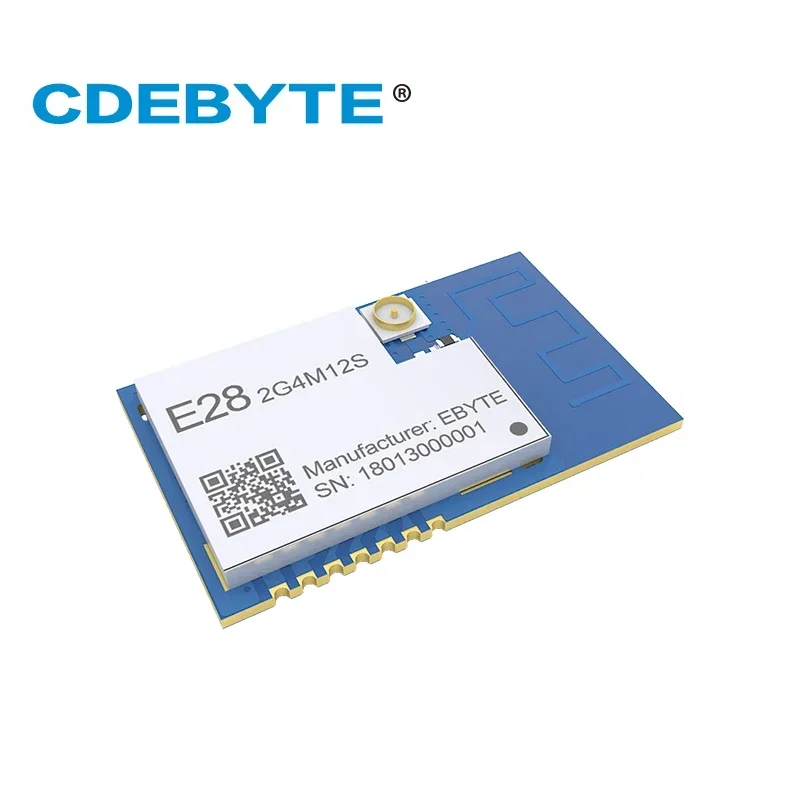 Transmissor Bluetooth Receptor IPEX PCB, E28-2G4M12S RoHS 2.0 SX1281 LoRa 2.4GHz 12.5dBm SPI Módulo IoT, GFSK FLRC