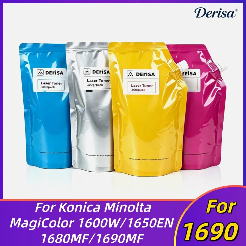 300g/bag Refill Toner Powder for Konica Minolta MagiColor 1600W 1650EN 1680MF 1690MF 1600 1650 1690