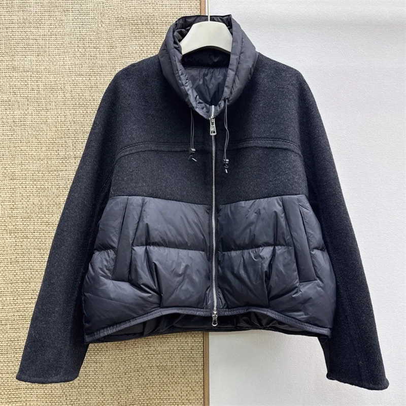 women's winter jacket 2026 2026 new white duck down filled stand up collar women's down jacket Short slim fit warm thick coat