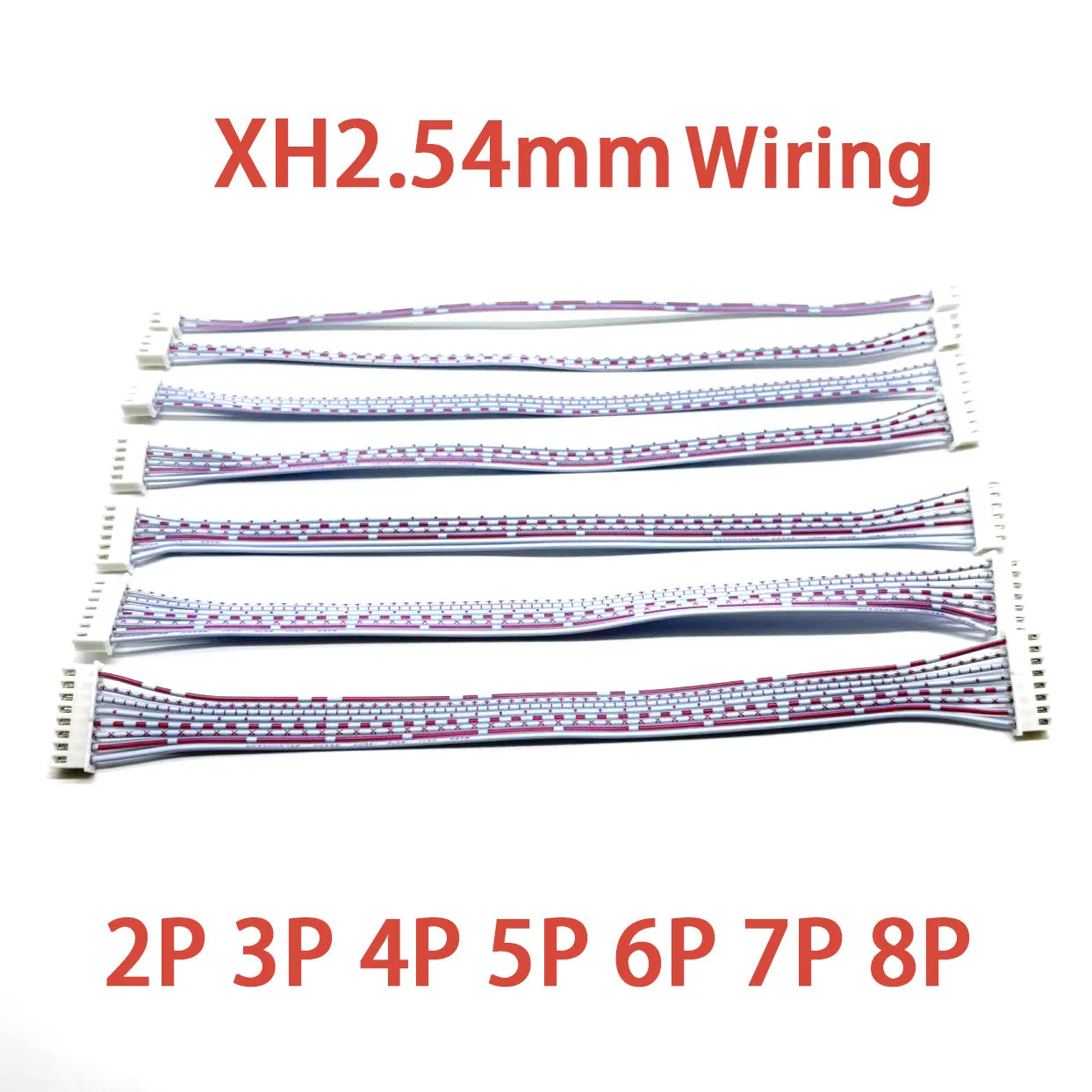 5Pcs XH2.54 20cm 2P 3P 4P 5P 6P 7P 8P Double Head Crimp Electronic Flat Plug Wire Terminal Connector Cable