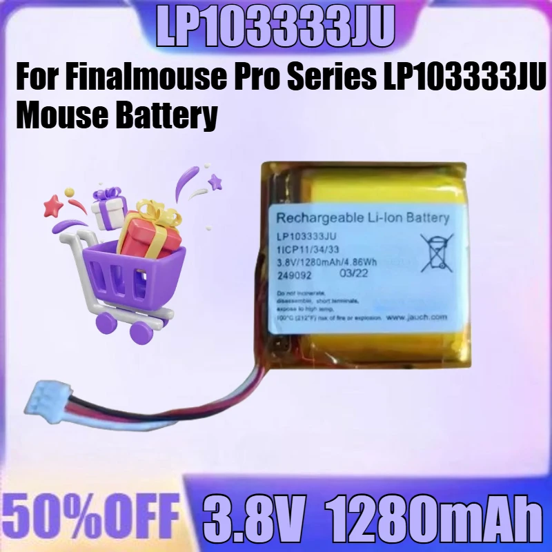 بطارية جديدة LP103333JU 3.8 فولت 1280 مللي أمبير في الساعة عالية الجودة لبطارية ماوس Finalmouse Pro Series LP103333JU