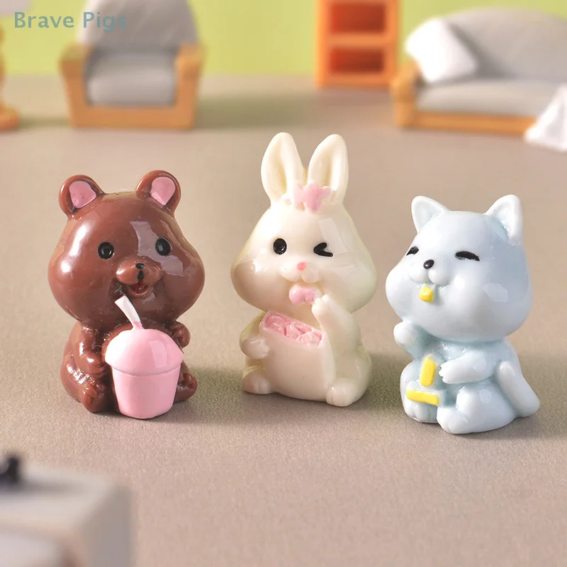 Small Animal Figurine Landscape Home Kawaii Room Decor Miniature Fairy Garden Decoration Accessories