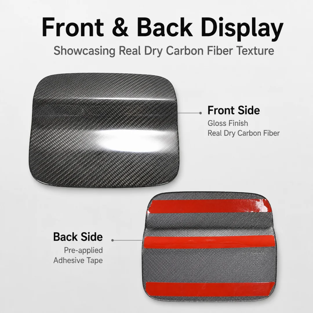 Genuine dry carbon fiber fuel tank cap sticker suitable for BMW X5 F15 2014-2018 dry carbon fuel tank cap cover. view 4