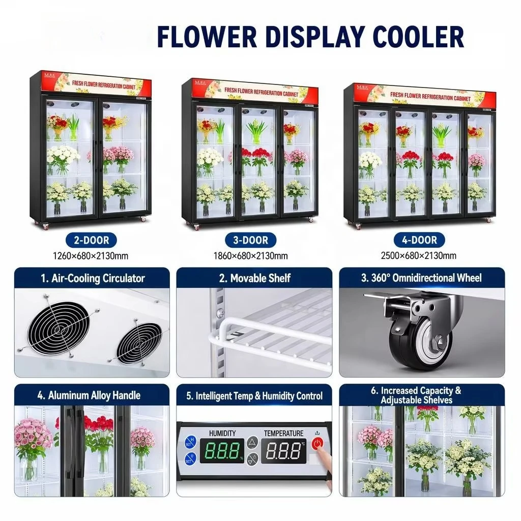 FOODLINE Commercial Fresh Flower Vending Machine Large Capacity Automatic Floral Vendor With Humidity Control Function