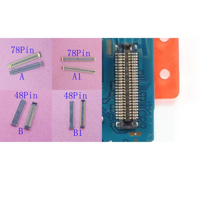 2-50Pcs Charger Lcd Display Plug Usb Charging FPC Connector For Samsung Galaxy M02 M022 M12 M127 M33 M336 M23 M236 48 78 Pin
