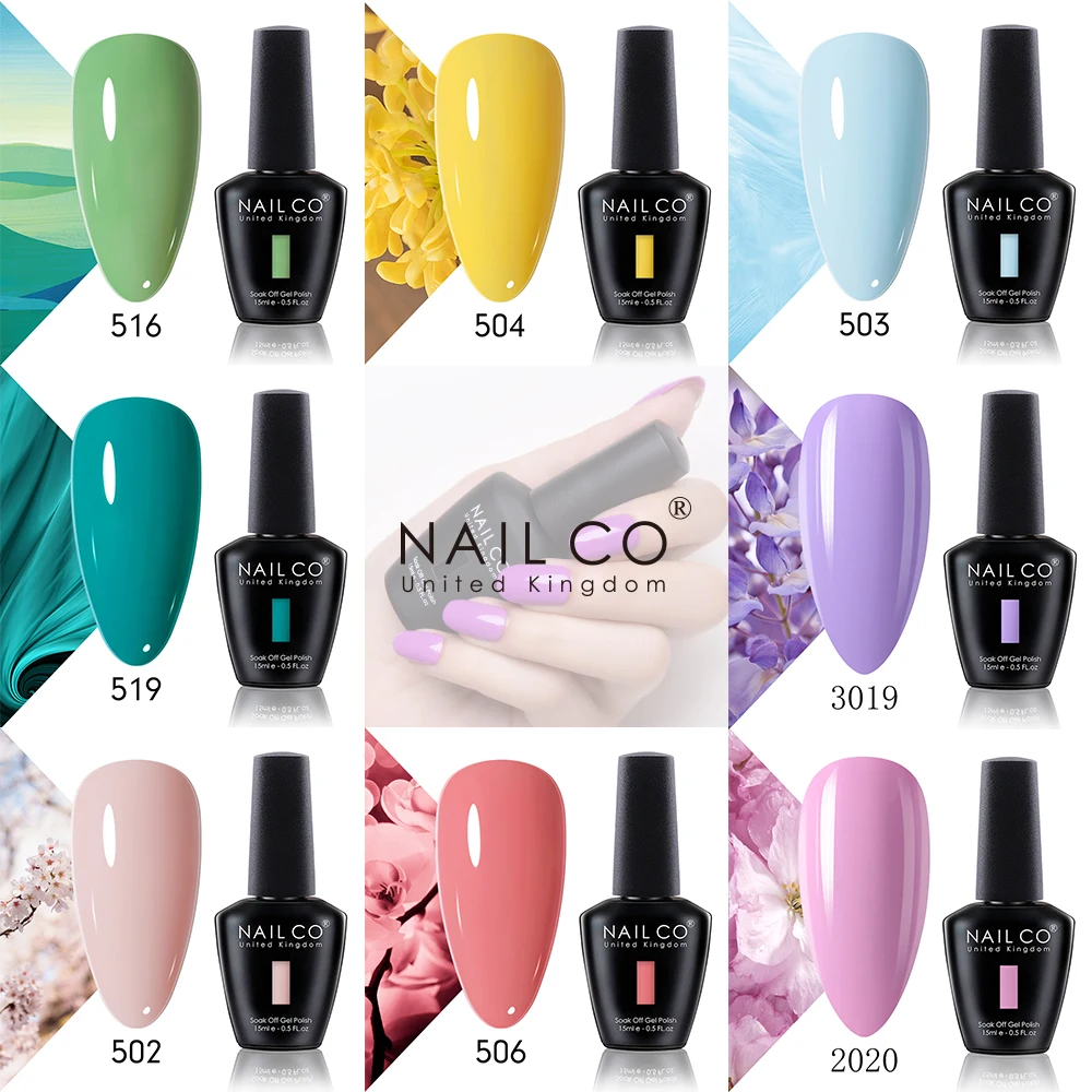 NAILCO-esmalte de uñas en Gel, barniz semipermanente para manicura semipermanente, UV, LED, capa superior para Base, 15ml