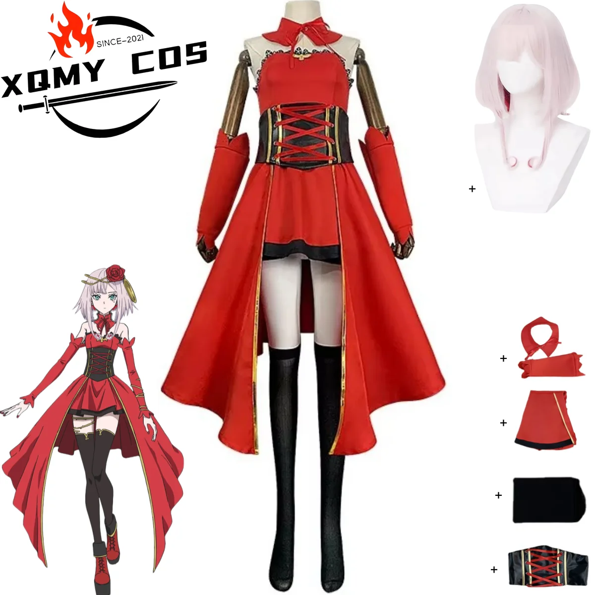 XQAnime Takt Op.Destiny Unmei Cosplay robe longue de soirée sur mesure jupe de princesse perruque femme Sexy carnaval costume de noël