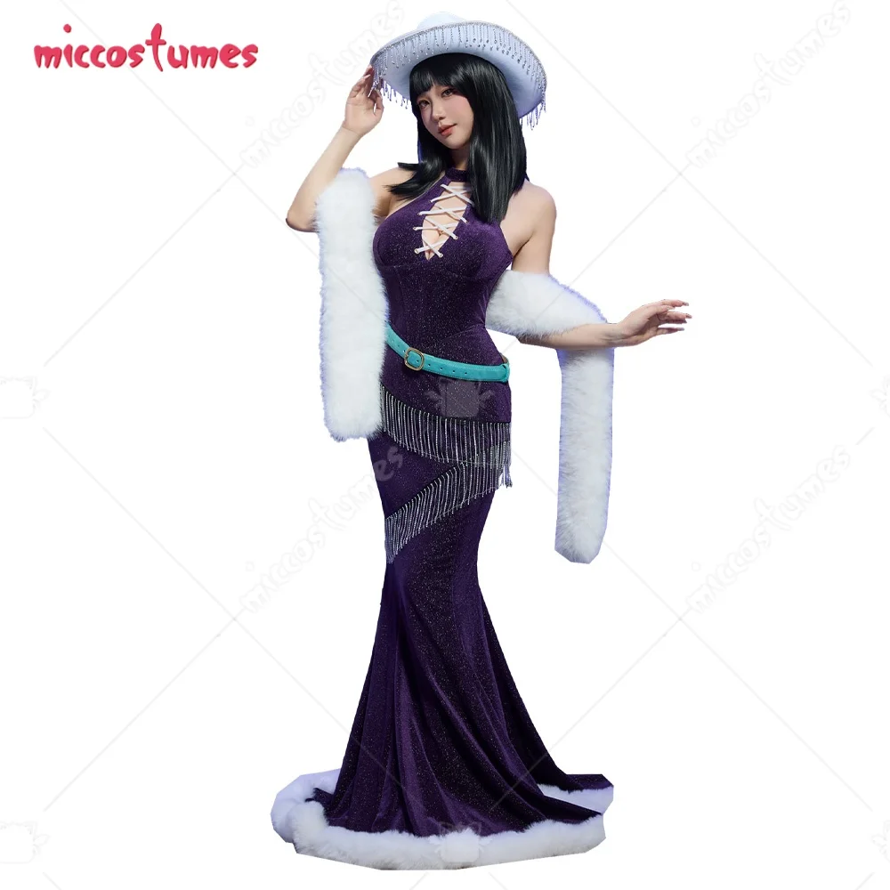 HAIKYUU Anime-inspiriertes Damen-Kostümkleid mit Schal und Hut, Abendkleid, Cosplay, Neckholder, Fischschwanz