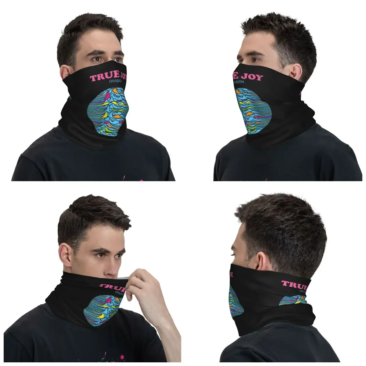 True Joy Division Bandana Neck Gaiter Rock Band Music Balaclavas Wrap Scarf Warm Headwear Riding for Men Women Adult Windproof