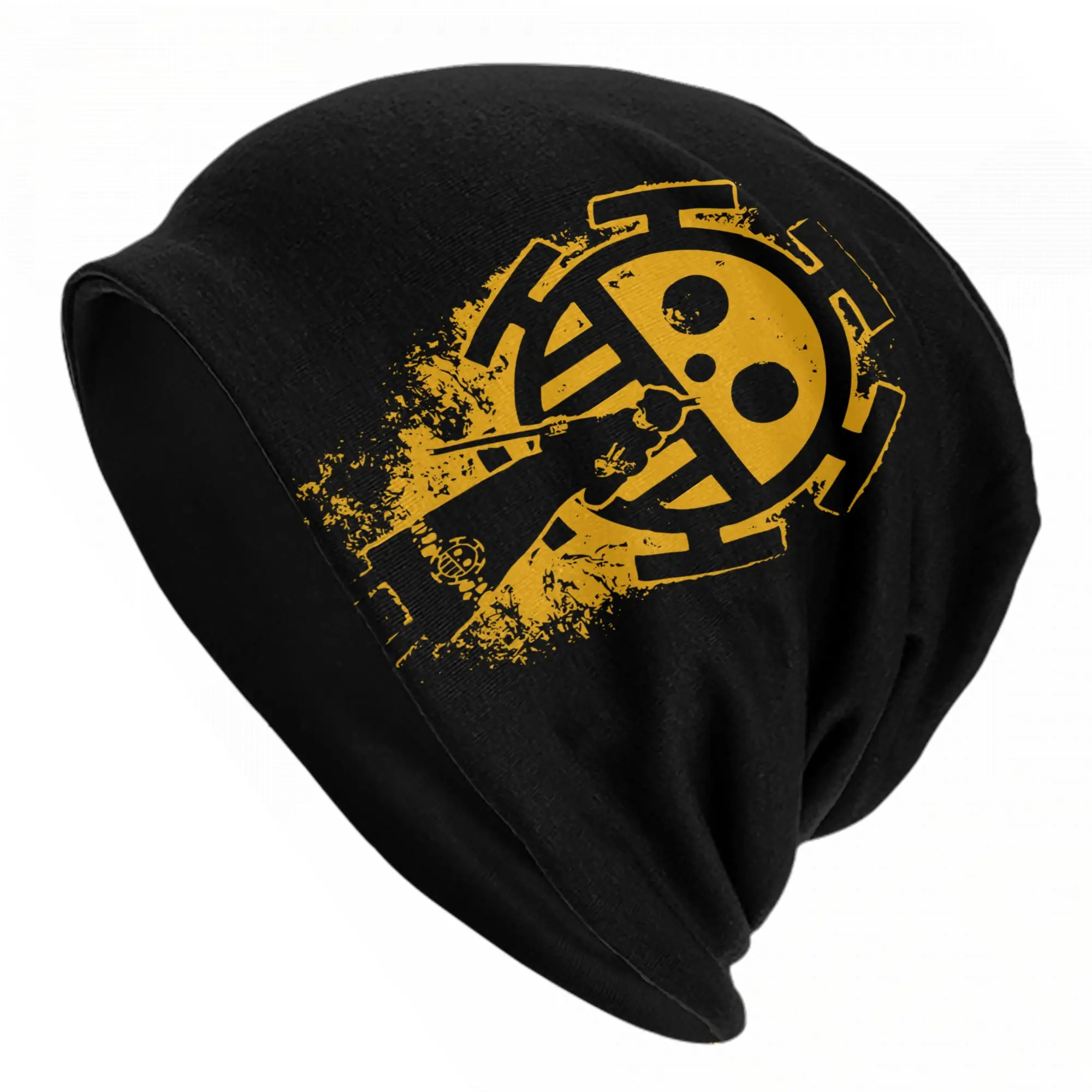 Op-Op Bonnet Hats Casual Outdoor Trafalgar Law One Piece Anime Skullies Beanies Hats Unisex Warm Thermal Elastic Caps
