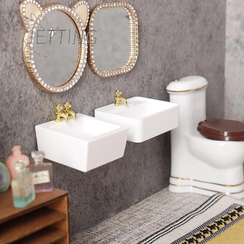 

(SMTGDP11) Модель раковины для кукольного домика 1/12, мебель для ванной комнаты, украшение для кукольного домика, аксессуары для дома кукол