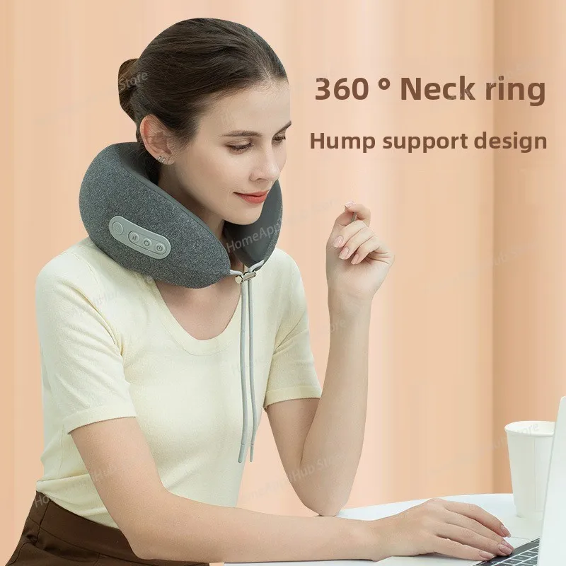 U-Shaped Massage Pillow: Memory Foam Car Pillow, Portable Multi-Functional Cervical Massager for Home Use neck massager