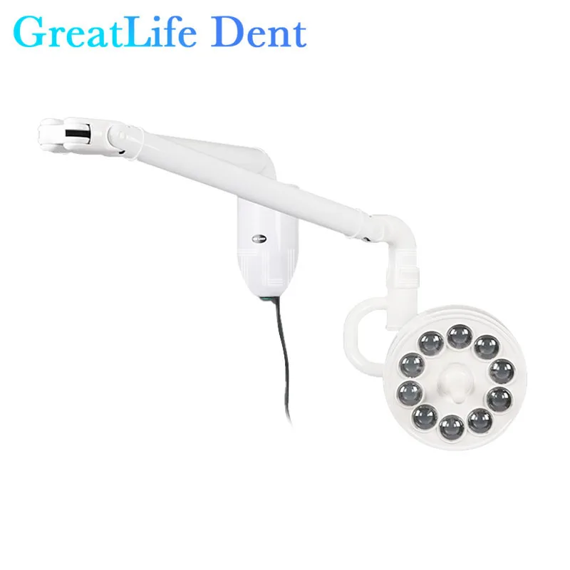 GreatLife Dent 30w 10Leds Cold Light Wall Hanging Medical Examination Shadowless Wall Mount Dental Operation Surgical Light Lamp