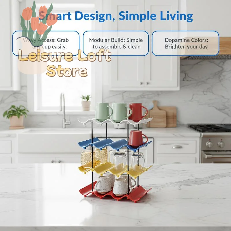 Water Bottle Storage Organizer Holder 2/3/4 Tier Large Capacity Wide Height Interval for Camping RV Kitchen Use