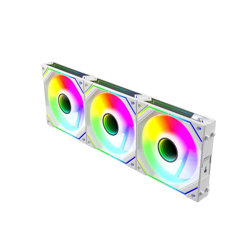 Wovibo 120Mm Kipas Ventilasi RGB PC Komputer Kasus Pendingin 12Cm 5V Kecepatan Disesuaikan 6PIN ARGB Ventilasi Aura Sync