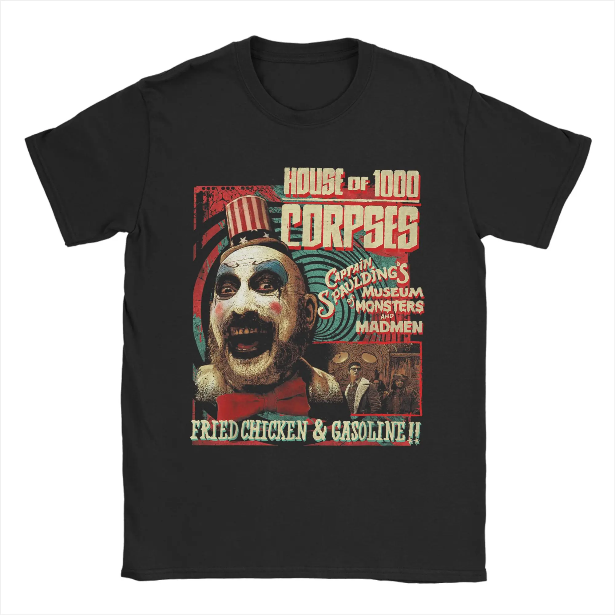 

Terrifiers Rob Zombie Captain Spaulding Museum T-Shirt Beach Awesome T-Shirts 100% Cotton Harajuku Tshirt Short Sleeves Tops