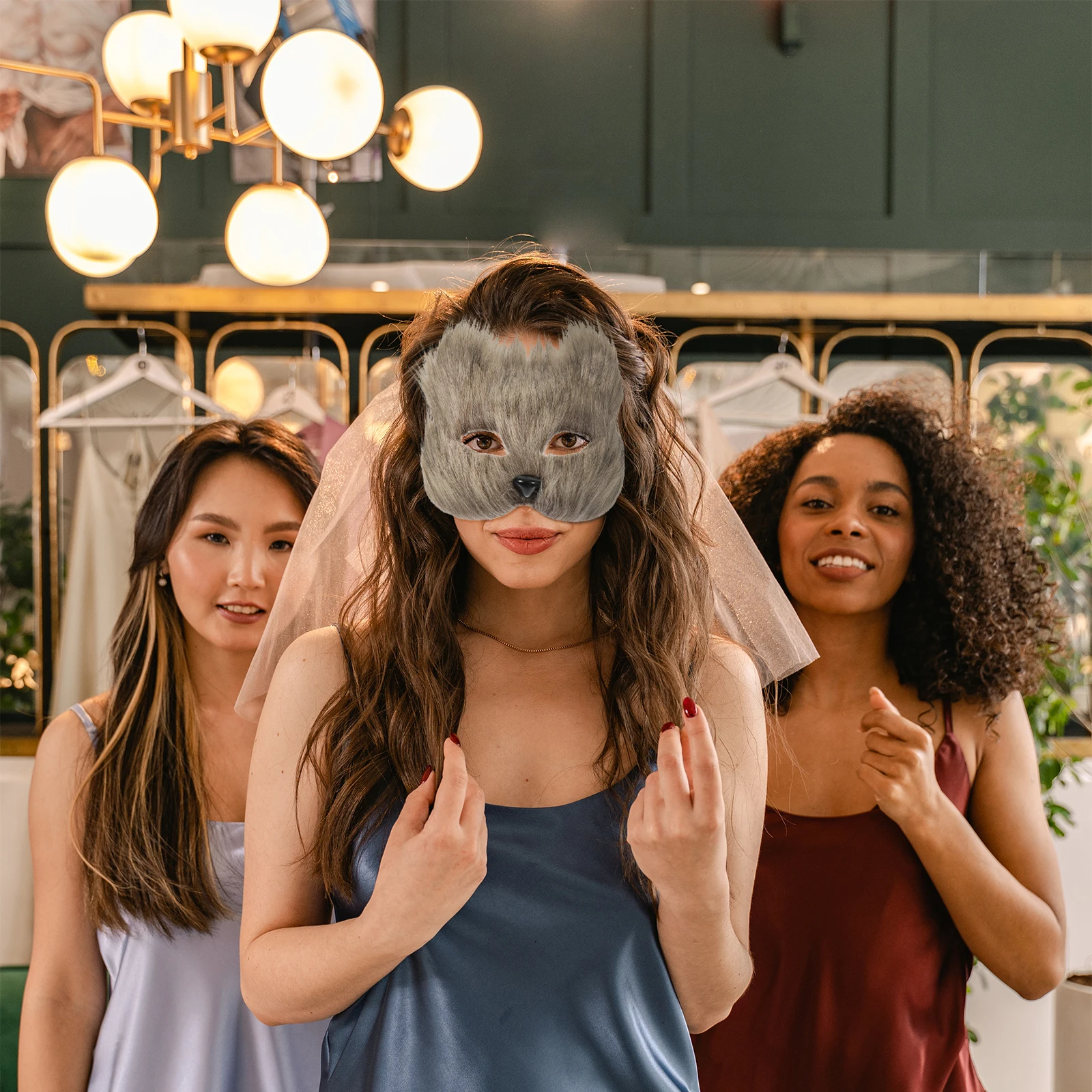 

Fox Mask Halloween Decorative Masks Dress Cosplay Party Masquerade Plastic Carnival Men and Women Animal Costume