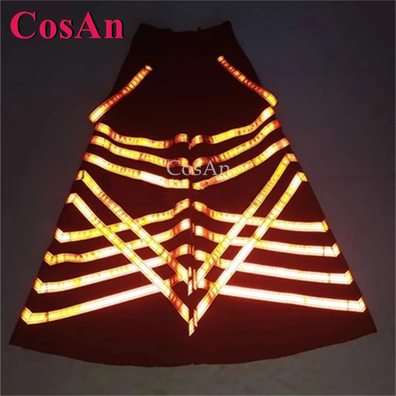 CosAn أنماط جديدة شبح الرقص السراويل البيضاء ملبورن شفل فات السراويل جرس قيعان مشرق تأثير عاكس بنطلون للجنسين