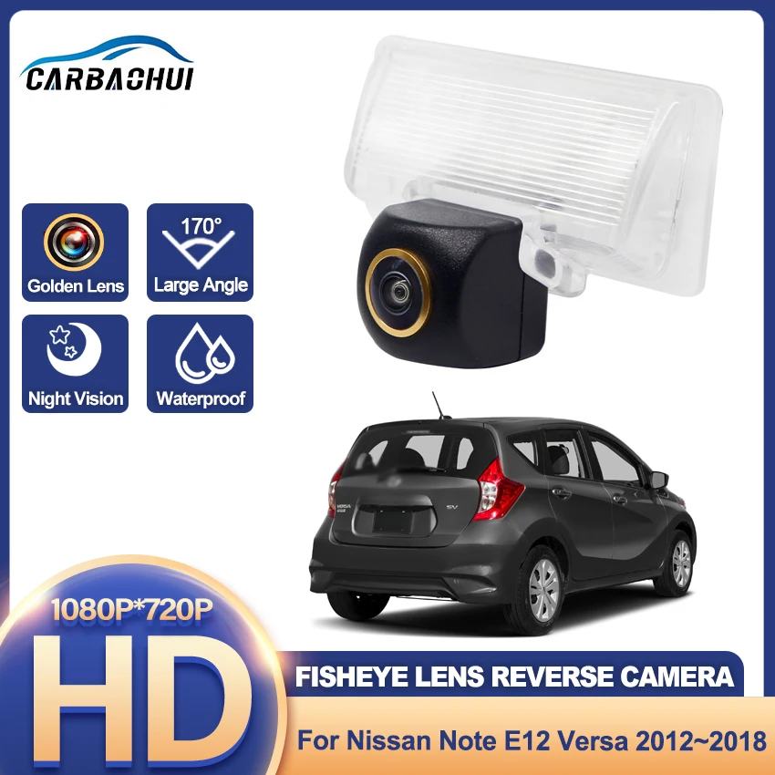 Rear Camera For Nissan Note E12 Versa 2012~2018 Backup Camera Night Vision CCD Reverse Camera license Plate Camera Golden Lens