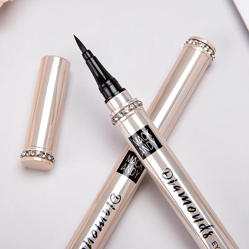 MACKANDY Quick Drying Eyeliner Long-lasting Waterproof High Pigment Black Eye Liner Professional Slim Eye Pencil Makeup Tools