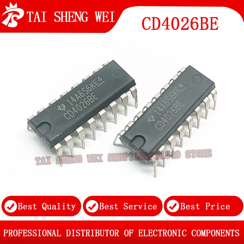 

10 шт. CD4026BE CD4026 4026BE 4026 DIP-16 DIP16 IC новый оригинальный