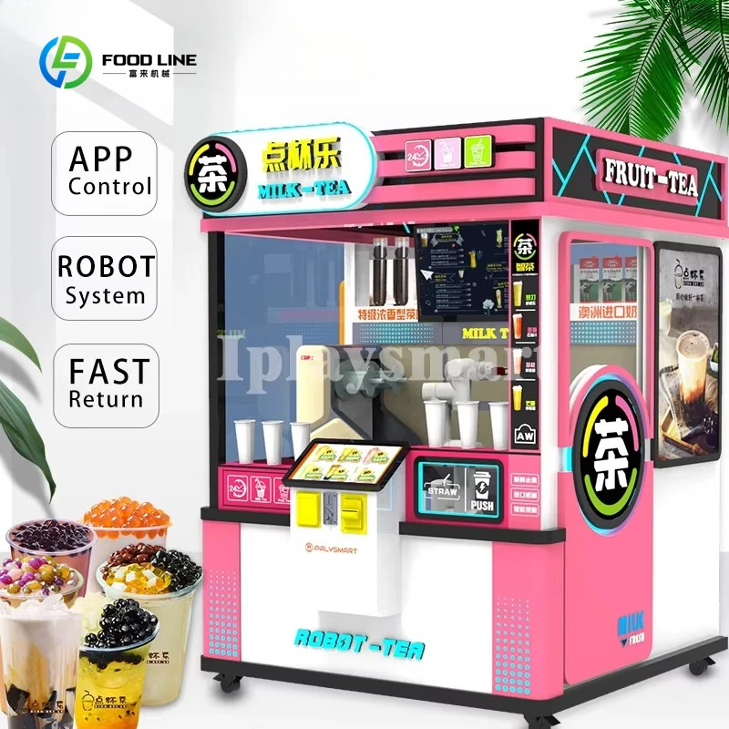 Smart Diy Milk Tea Vending Machine Robot Bubble Tea Equipment Vending Machine for Sale Machine for Small Businesses