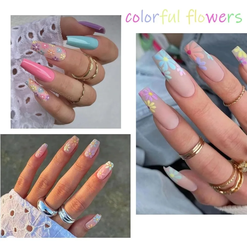 5D Embossed Spring/Summer Daisy Nail Art Stickers - Self-Adhesive DIY Decorations for Women
