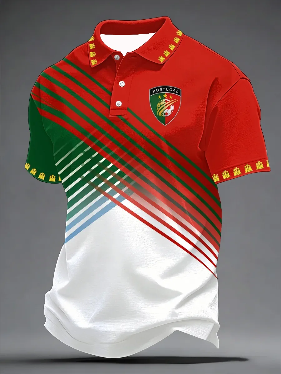 2026 Edition Portuguese Fans Football Polo Shirt - 3D Print - Comfortable and Breathable - Suitable for Both Men and Women