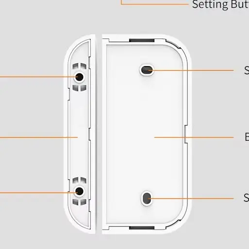 

Staniot 5-Year Battery life Contact Sensor Door and Window Open/Closed Detectors 433Mhz Smart Home Wireless Magnetic Sensor