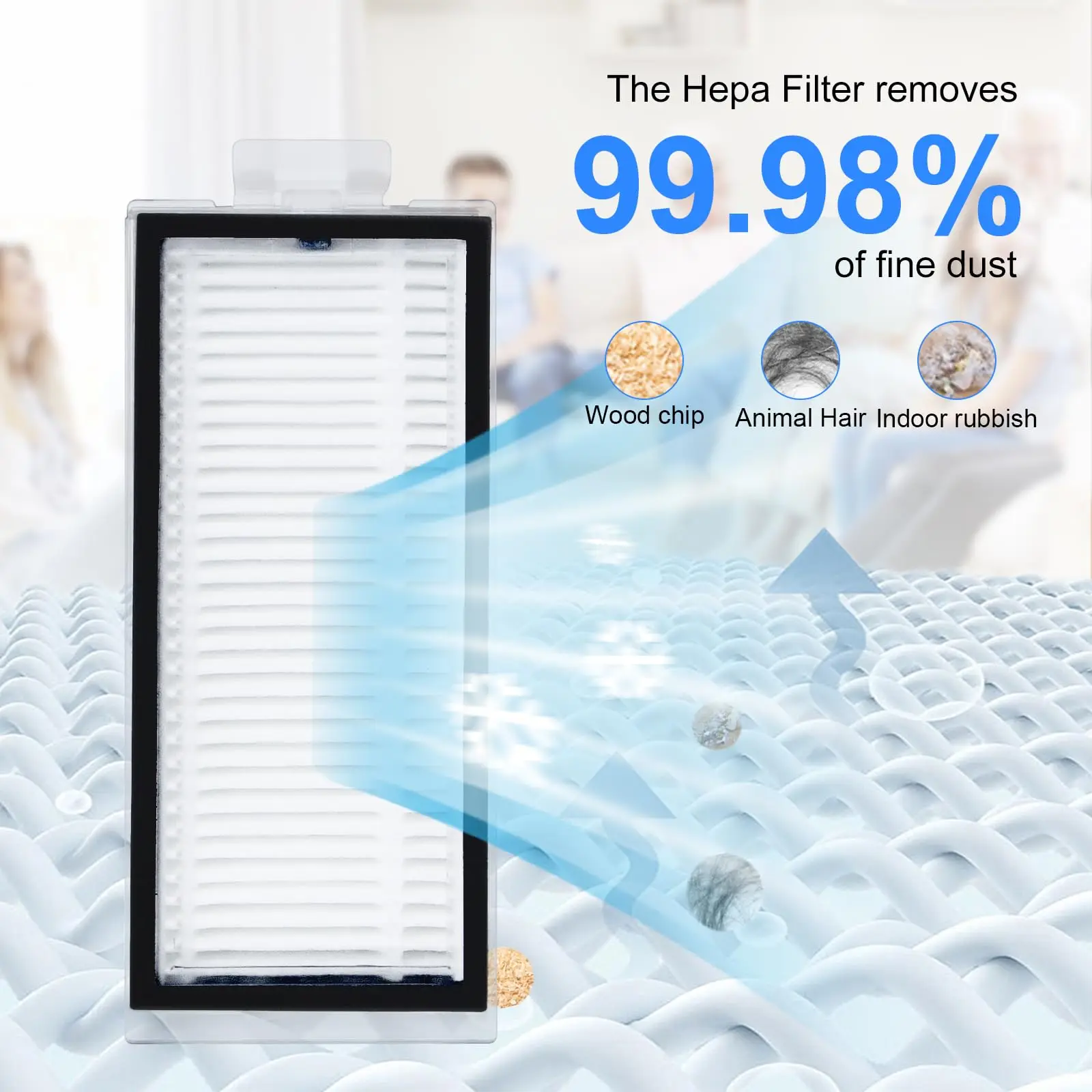 Washable HEPA Filter for Roborock Q7, Q7+, Q7 Max, Q7 Max+, Q8 Max, Q8 Max+, Q5 Pro and Q5 Pro+ Vacuum Cleaners Replacement image 6
