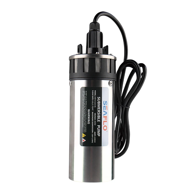 Seaflo 12V 24V DC Submersible Deep Well Pump 100ft Water Pump for Well Livestock Drinking or Tank Filling
