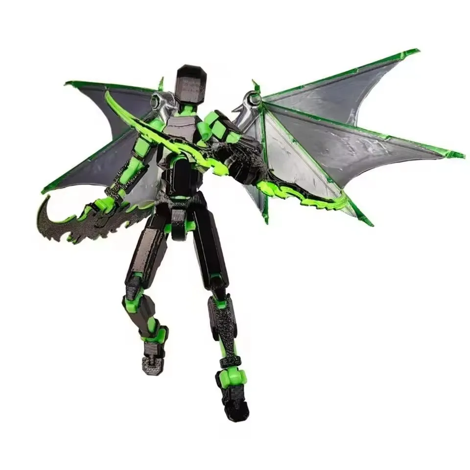 ثلاثية الأبعاد مطبوعة رجل مشترك الظلام Illidan متعدد المفاصل المنقولة لتقوم بها بنفسك عمل الشكل مع أجنحة شيطان مفصلية روبوت الدمية مضحك هدية #3