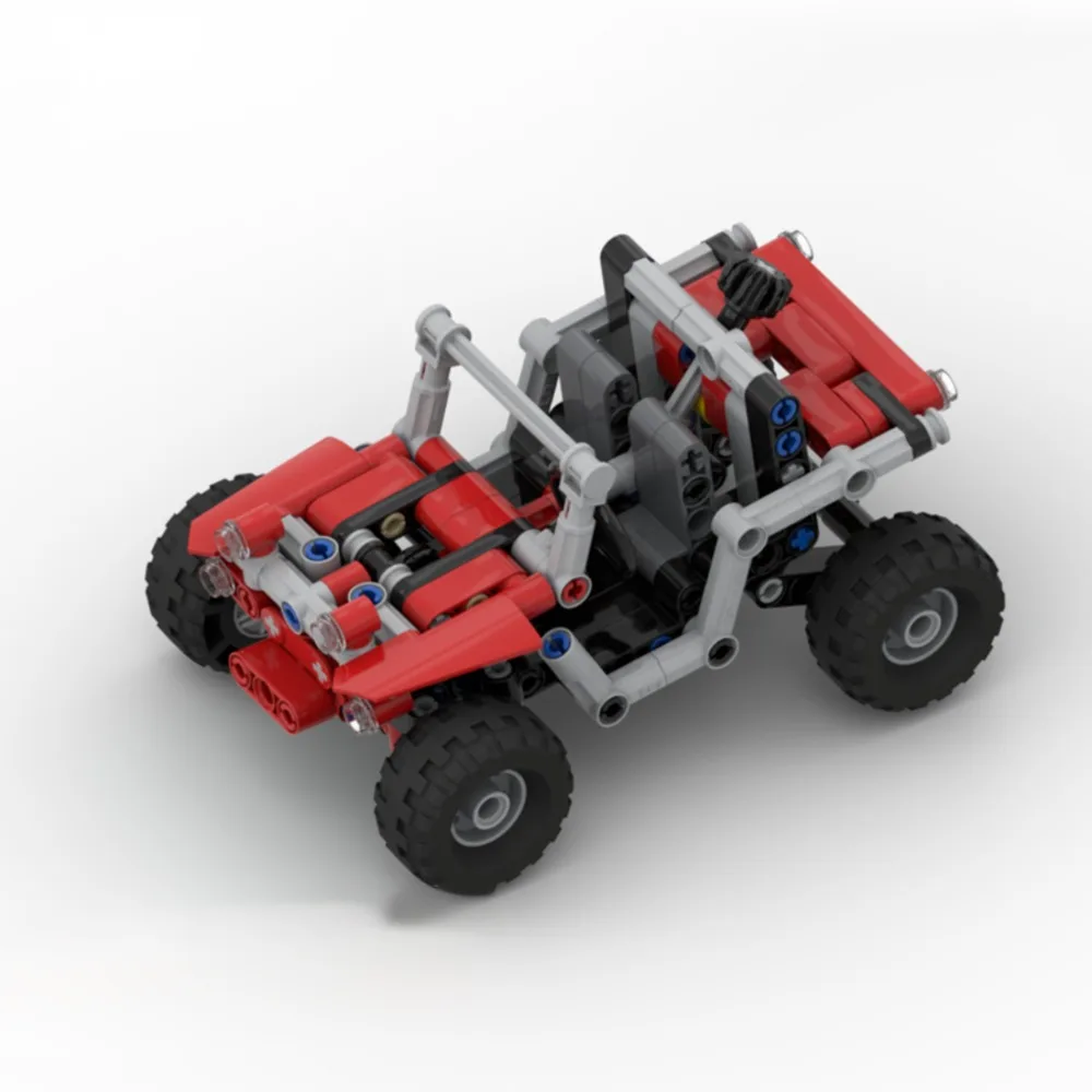 

A199 MOC Creative Mini Off Road Vehicle Model with Shock Absorption Steering All Terrain Car Building Kit Gift